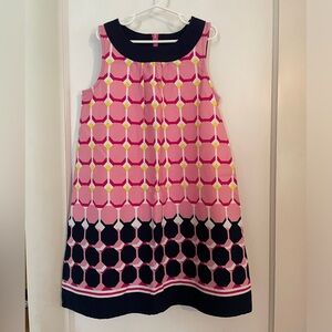 Cotton Gymboree pink/navy patterned sundress size 10